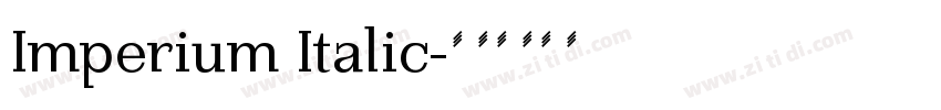 Imperium Italic字体转换